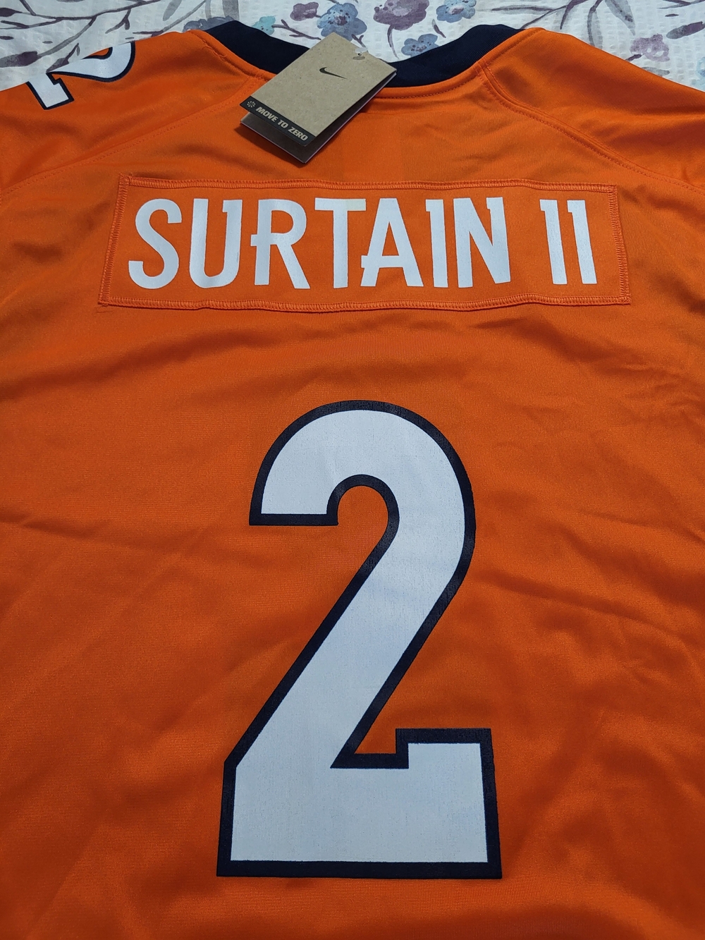 AUTHENTIC Patrick Surtain II Denver Broncos Jersey, Adult Sz LARGE, NEW - Picture 4 of 6